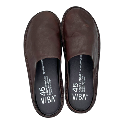 VIBAe Roma leather slippers, cocoa brown | 45