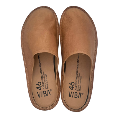 VIBAe Roma leather slippers, fawn tan | 46