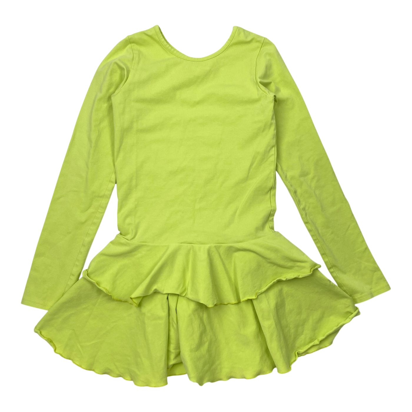 Gugguu frilla dress, lime green | 146cm