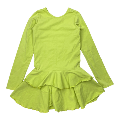 Gugguu frilla dress, lime green | 146cm