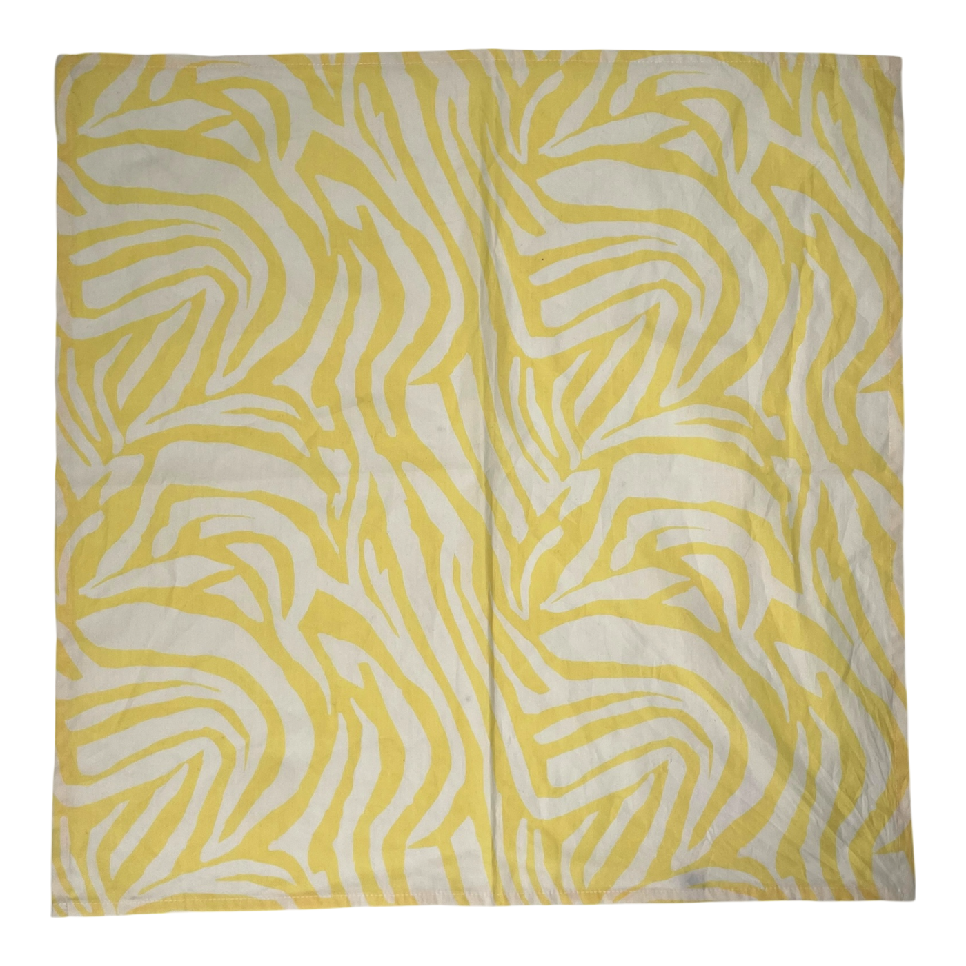 Kaiko square scarf, yellow zebra