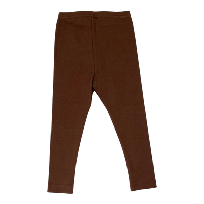 Metsola rib leggings, brown | 86/92cm