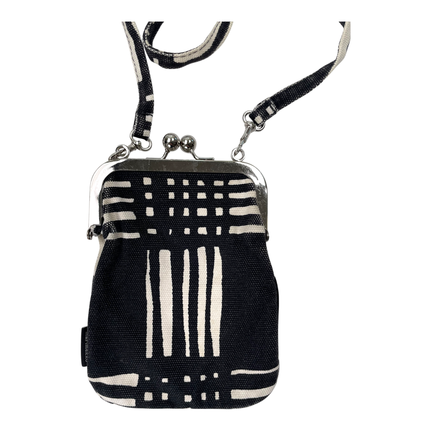 Marimekko clasp crossbody bag, black/white | onesize