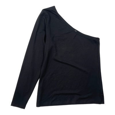 Toive one shoulder shirt, black | woman L