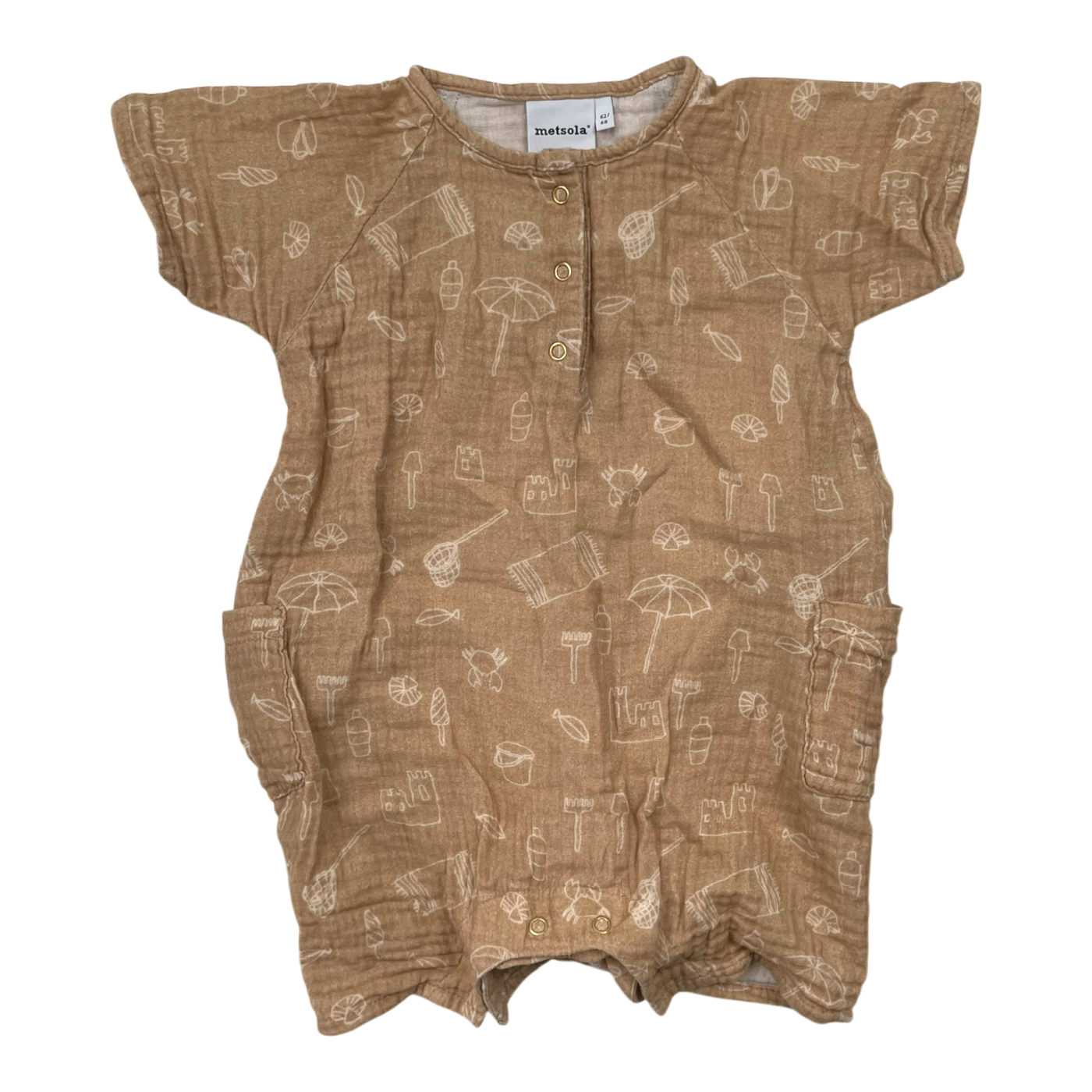 Metsola muslin romper, beige | 62/68cm