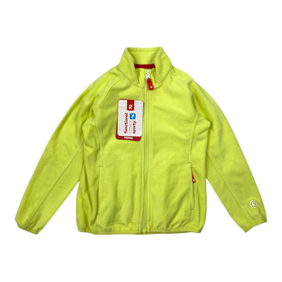 Reima alagna zip sweatshirt, lime green | 110cm