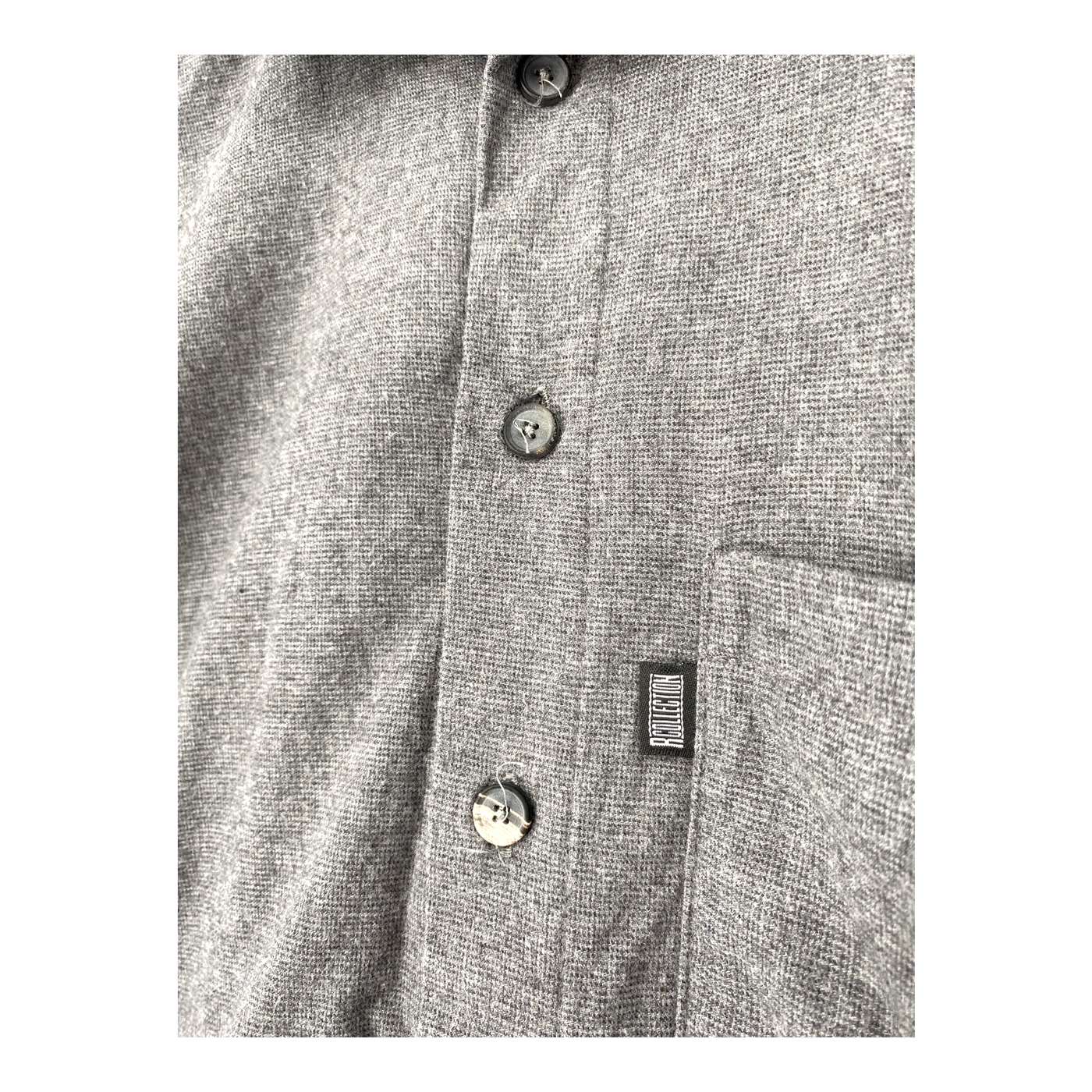 R-Collection flannel shirt, grey | man L
