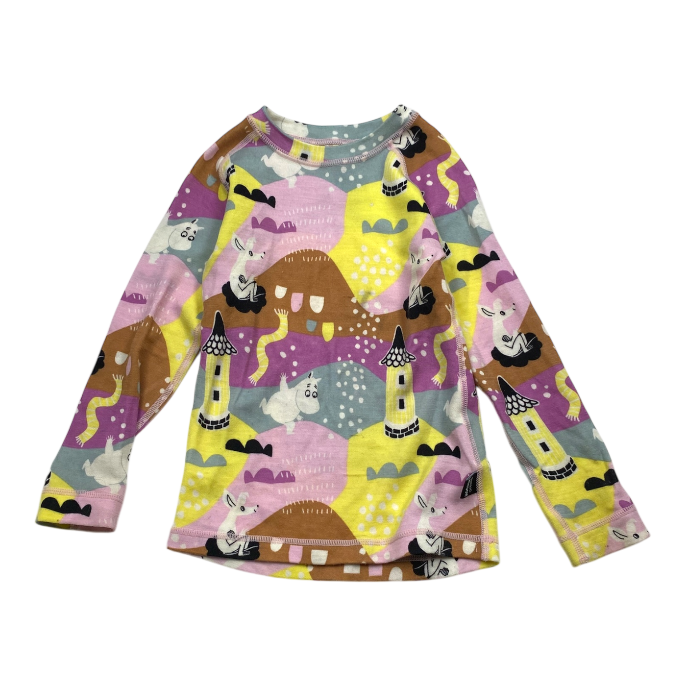 Reima trivsam moomin wool baselayer shirt, multicolor | 104cm