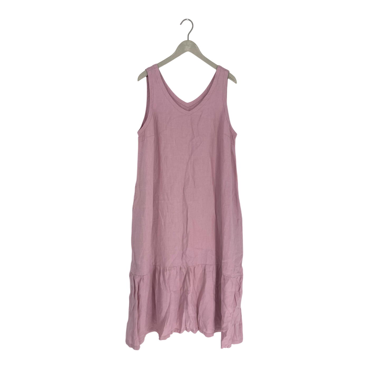 R-Collection linen dress, pink | woman XL