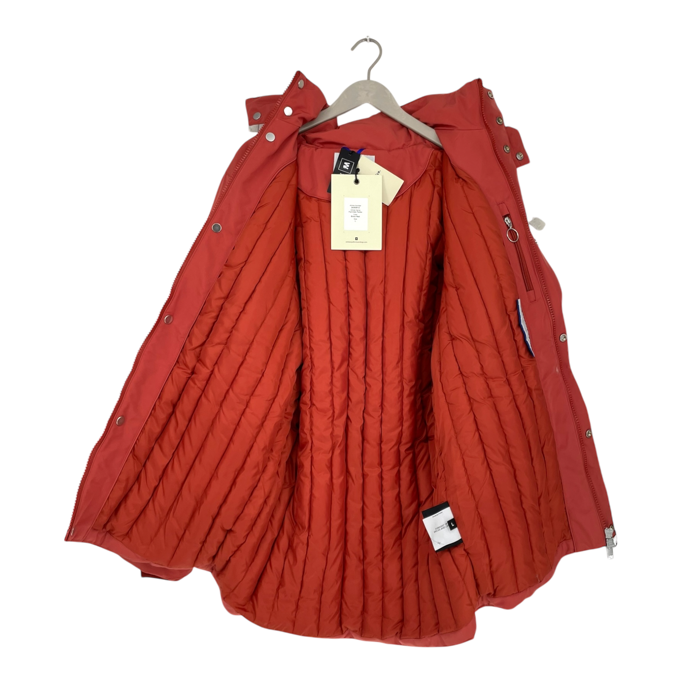 Embassy of Bricks and Logs fairview parka jacket, red | unisex L