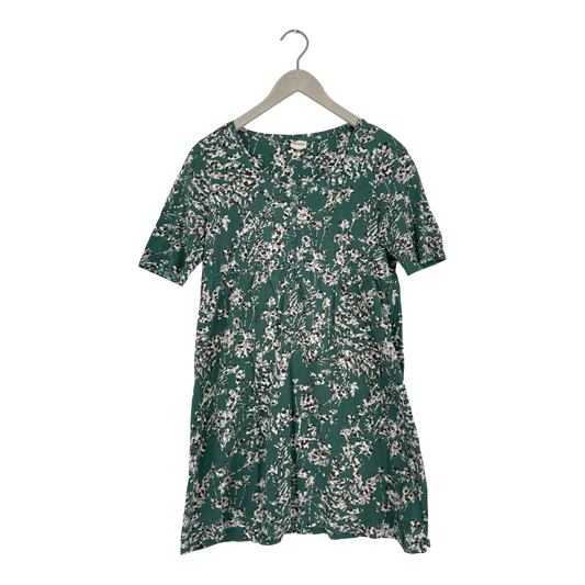 Hessnatur tunic shirt, green floral | woman 40/42