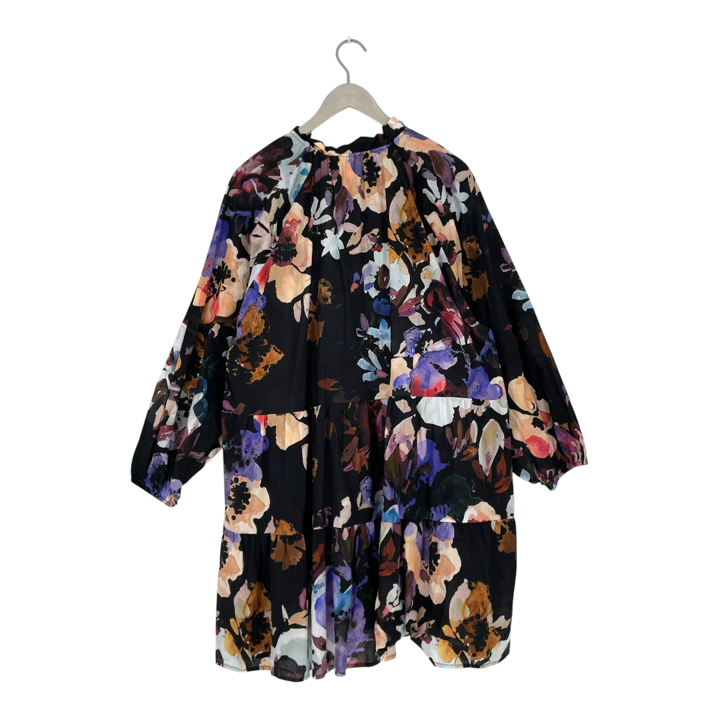 Kaiko voluminous tunic, black anemone | woman XL