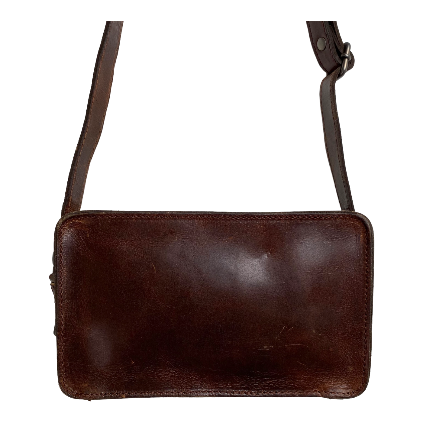 Harold's Bags leather aberdeen zipperbag, brown