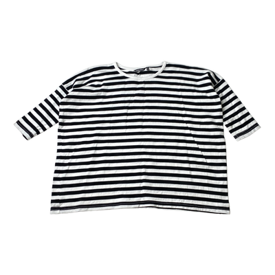 Marimekko stripe shirt, balck / white | 128/134cm