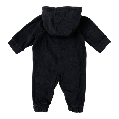 Mini Rodini fleece jumpsuit, black | 56/62cm