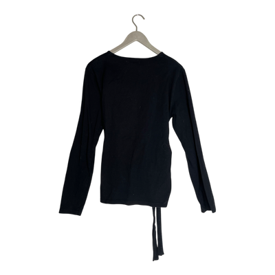 R/H Studio wrap shirt, black | woman XL