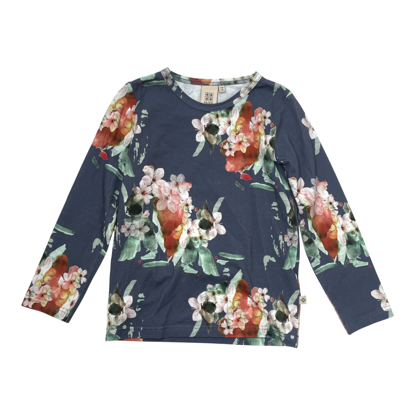 Kaiko shirt, blue blossom | 110/116cm