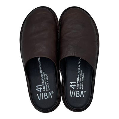 VIBAe Roma leather slippers, cocoa brown | 41