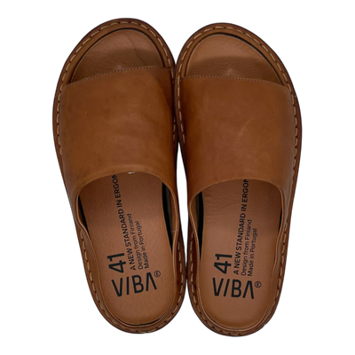 VIBAe Saint Tropez leather sandals, cognac brown | 41