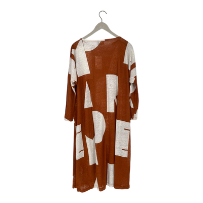 Papu linen dress, orange & white | woman M