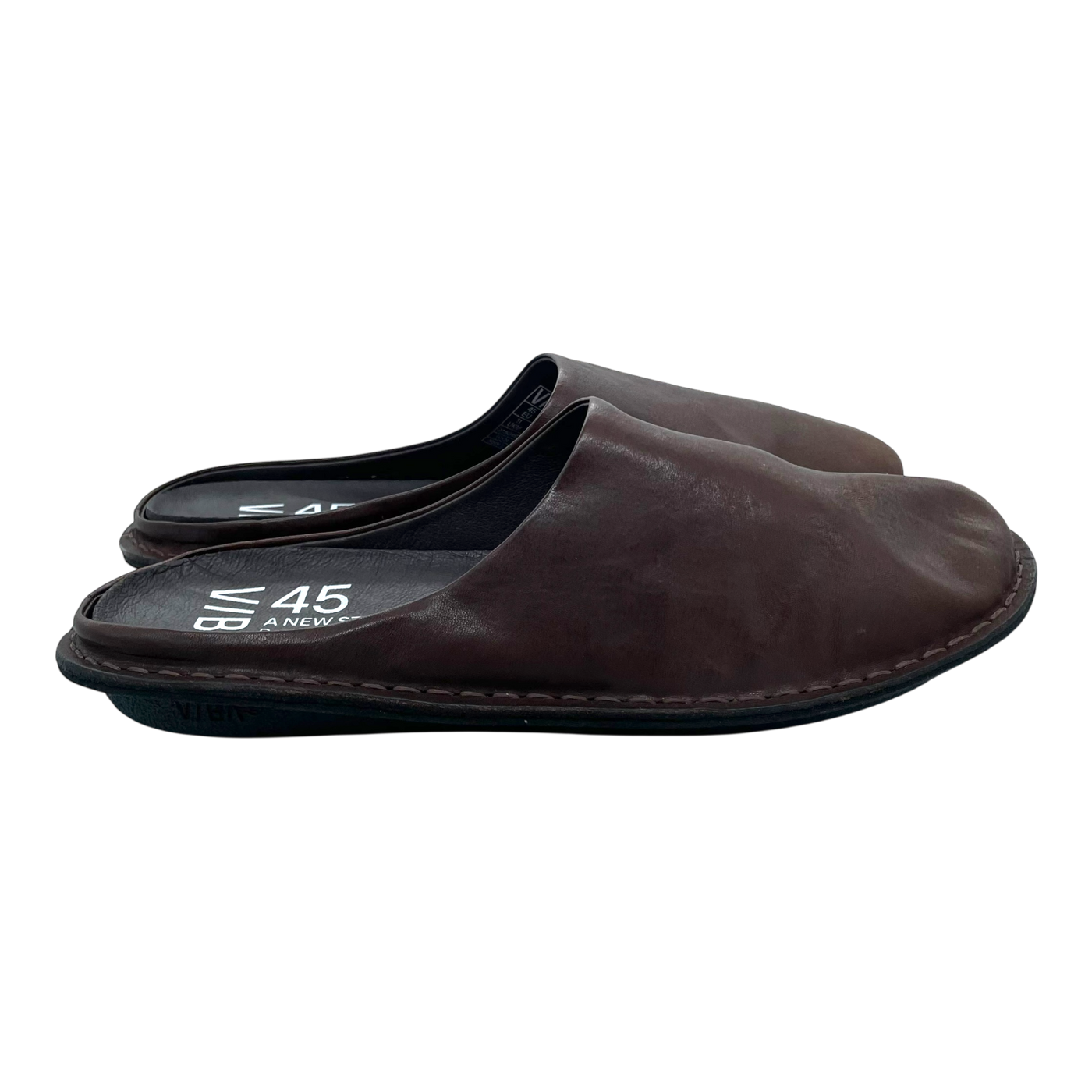 VIBAe Roma leather slippers, cocoa brown | 45