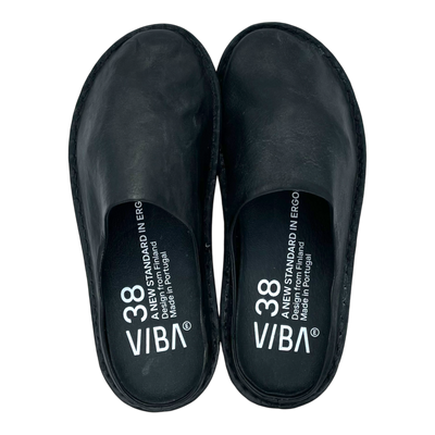 VIBAe Roma leather slippers, preto black | 38