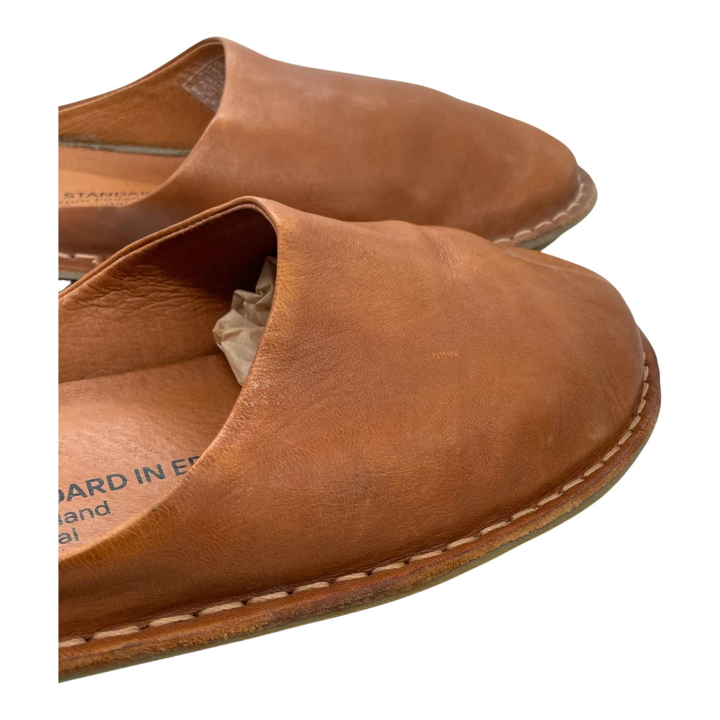VIBAe Roma leather slippers, cognac brown | 41