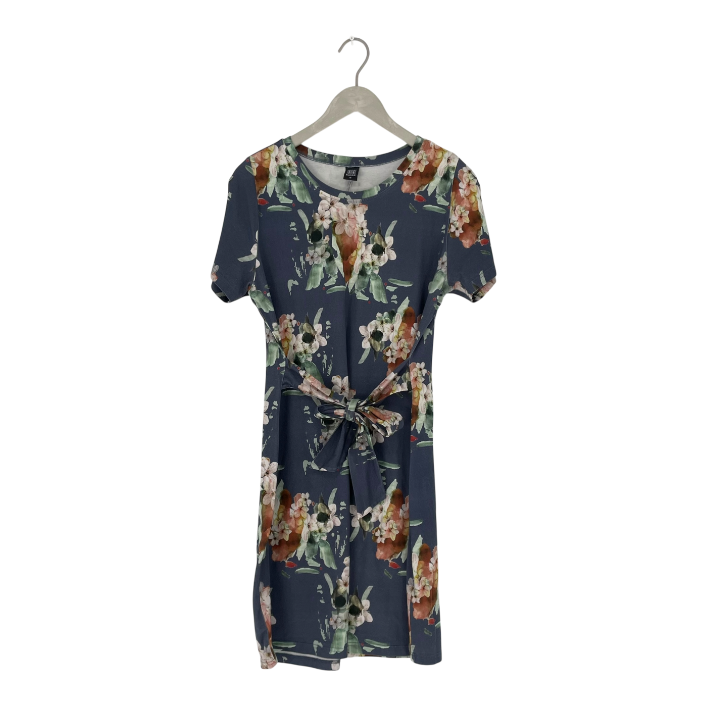 Kaiko t-shirt belted dress, blue blossom | woman M