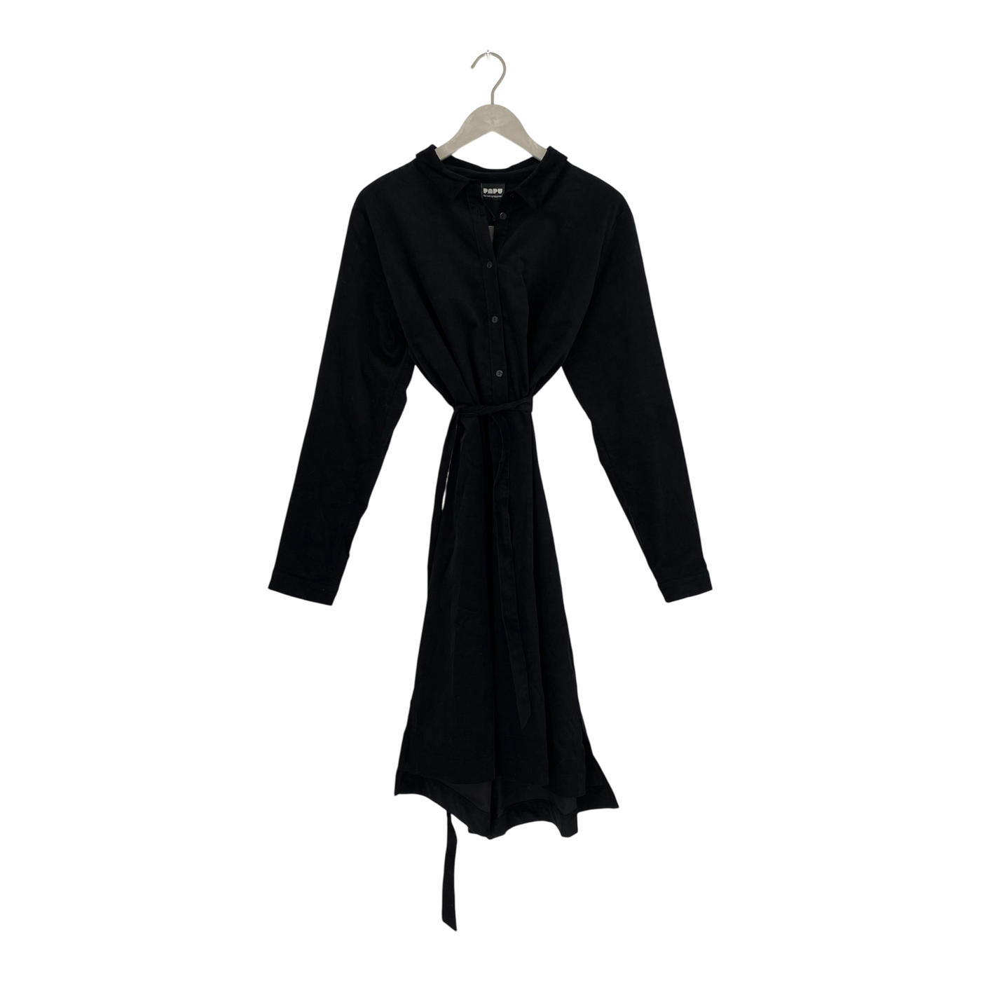 Papu corduroy shirt dress, black | woman XL