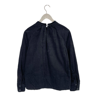 Papu pleated corduroy shirt, black | woman S