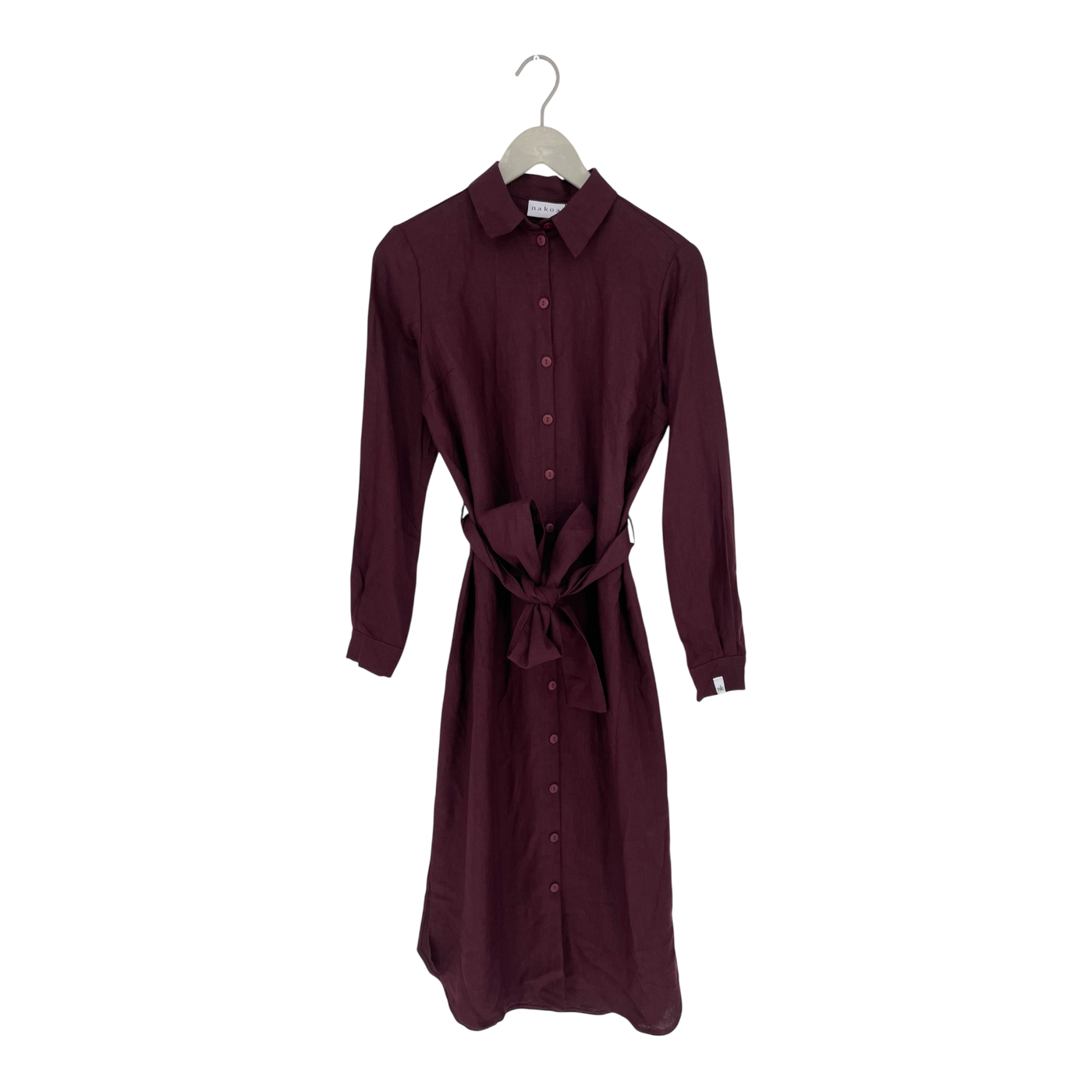 Nakoa chloe linen dress, plum | woman XS