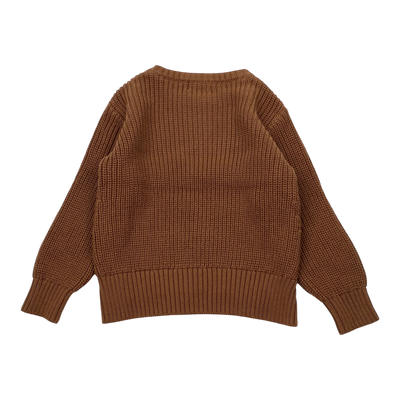 The Simple folk knitted shirt, brown | 2-3y
