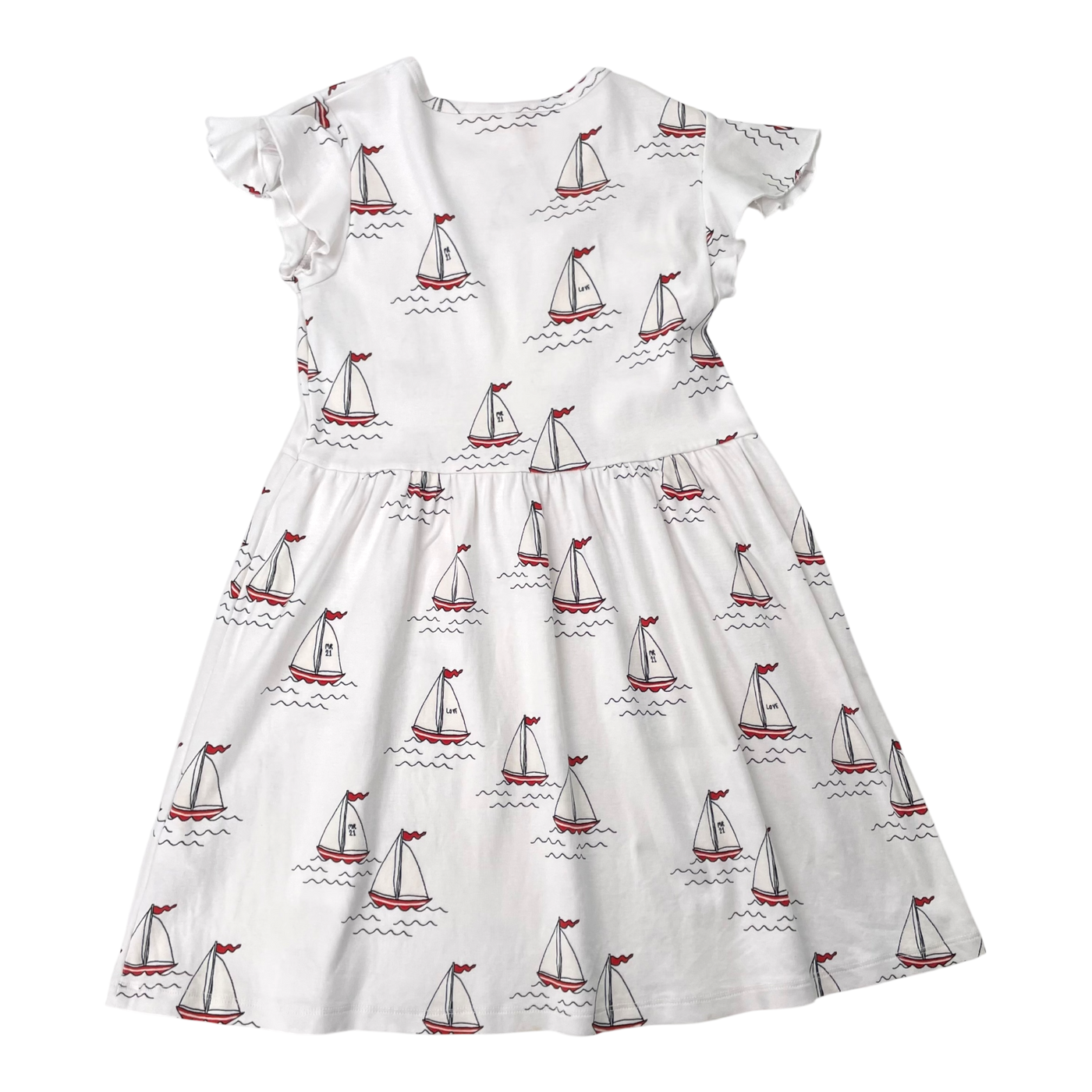 Mini Rodini dress, sailboat | 128/134cm