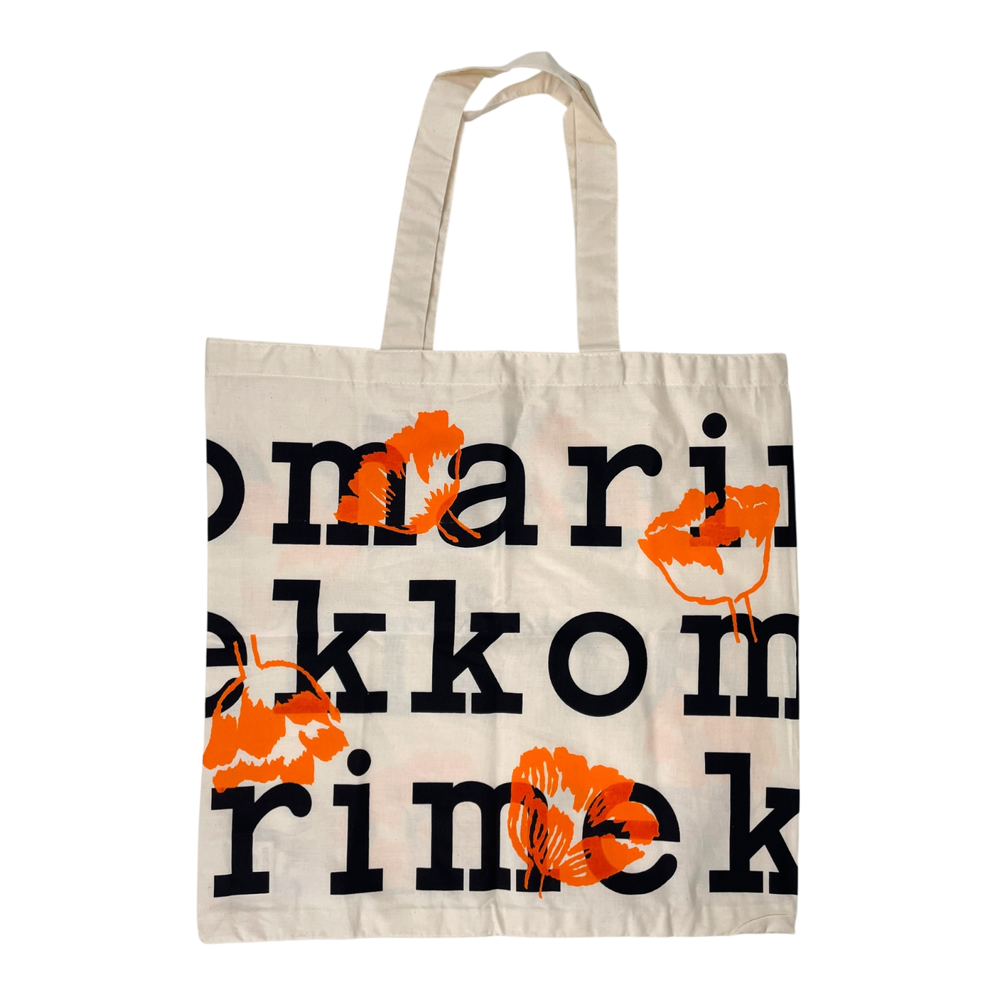Marimekko SS25 logo bag, black/orange