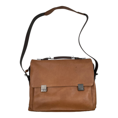 Harold's Bags ivy lane briefcase bag, cognac