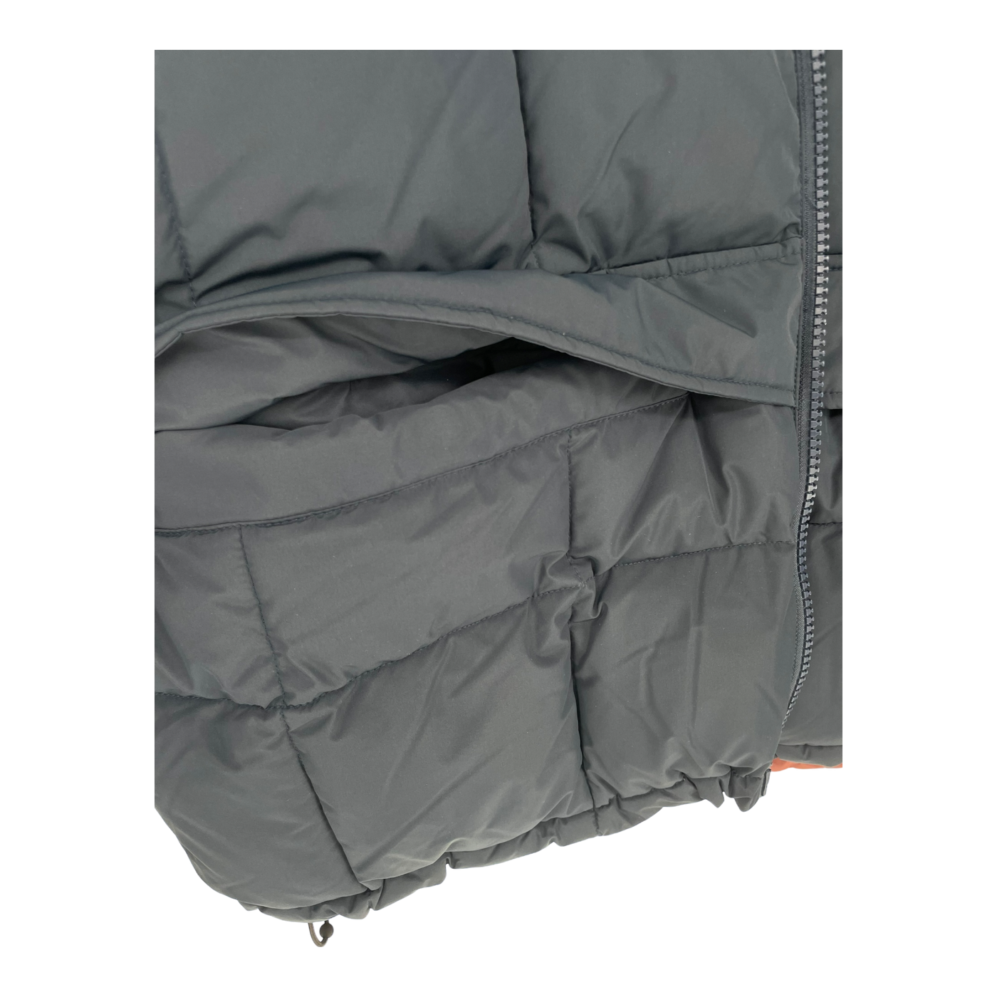 Embassy of Bricks and Logs quilted puffer jacket, dark navy | unisex L