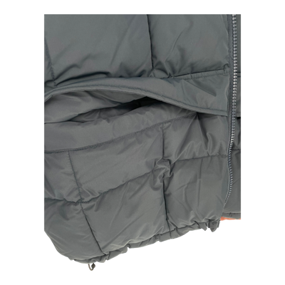 Embassy of Bricks and Logs quilted puffer jacket, dark navy | unisex L