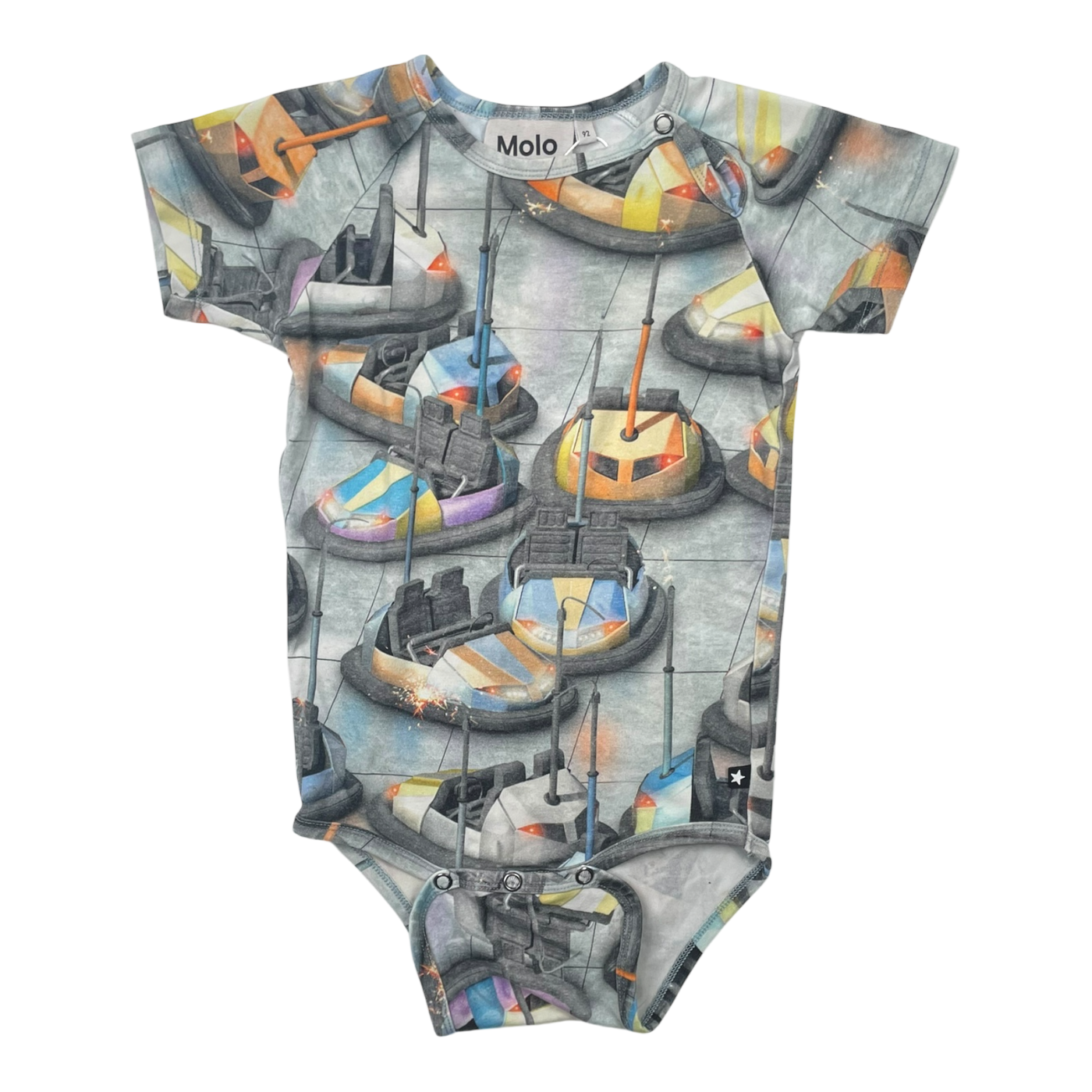 Molo t-shirt romper, bumber cars | 92cm