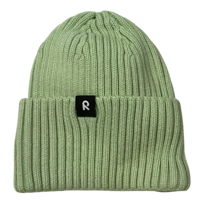 Reima hattara knitted beanie, tea green | 5-7y