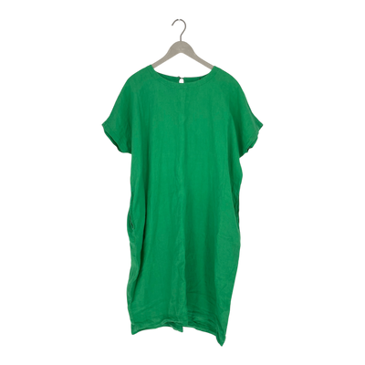 Papu boxy linen dress, lime green | woman M