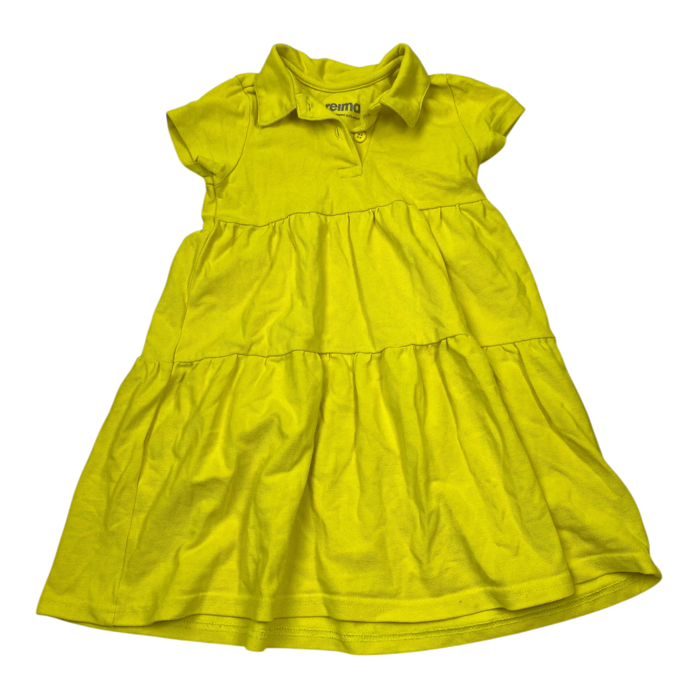 Reima pique dress, neon yellow | 104cm