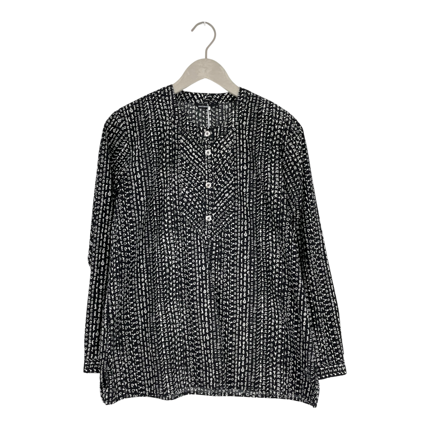Marimekko lauren shirt, black / white | woman 38