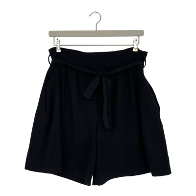 Riva Clothing belted sweatpant shorts, black | woman XL