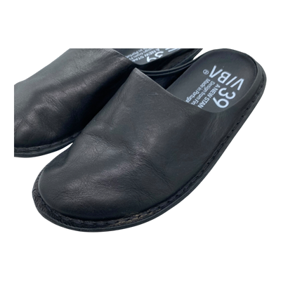VIBAe Roma leather slippers, preto black | 39