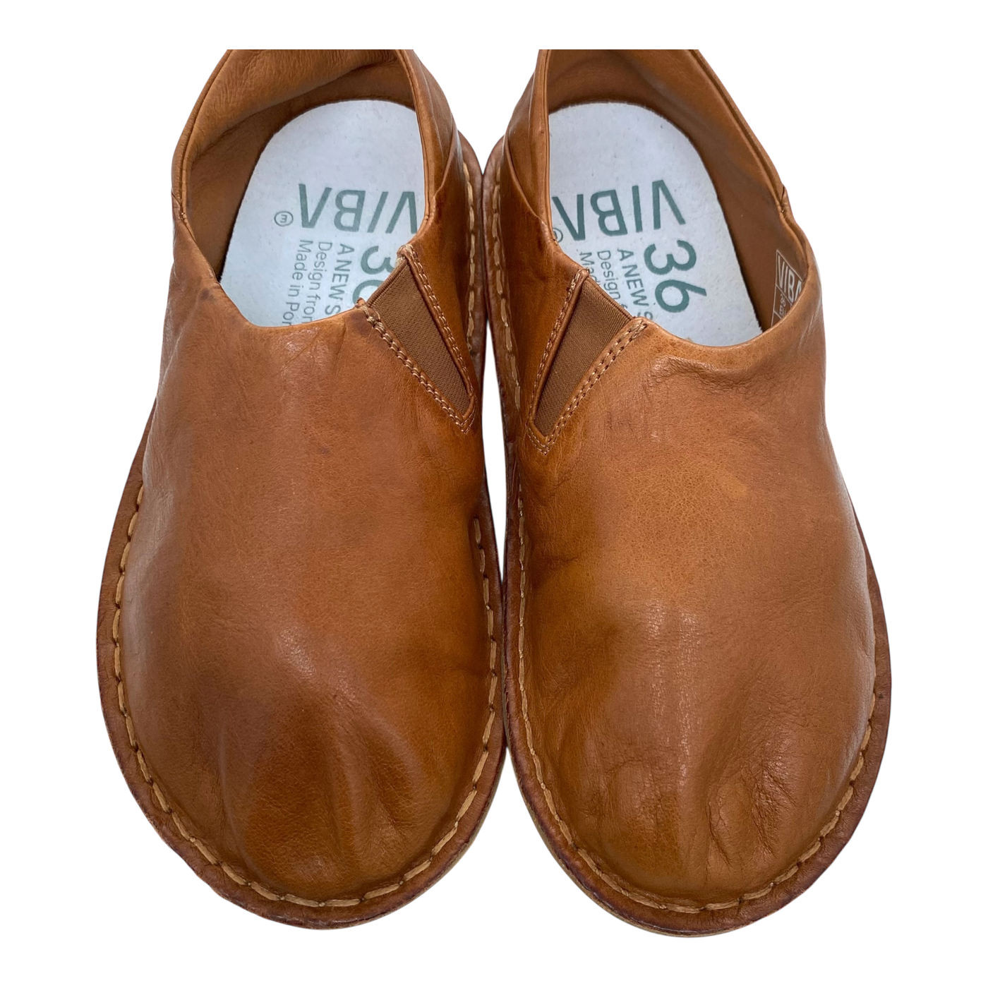 VIBAe Zuma leather shoes, cognac brown | 36