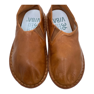 VIBAe Zuma leather shoes, cognac brown | 36