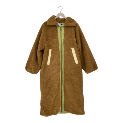 Embassy of Bricks and Logs lille sherpa teddy coat, caramel | woman S