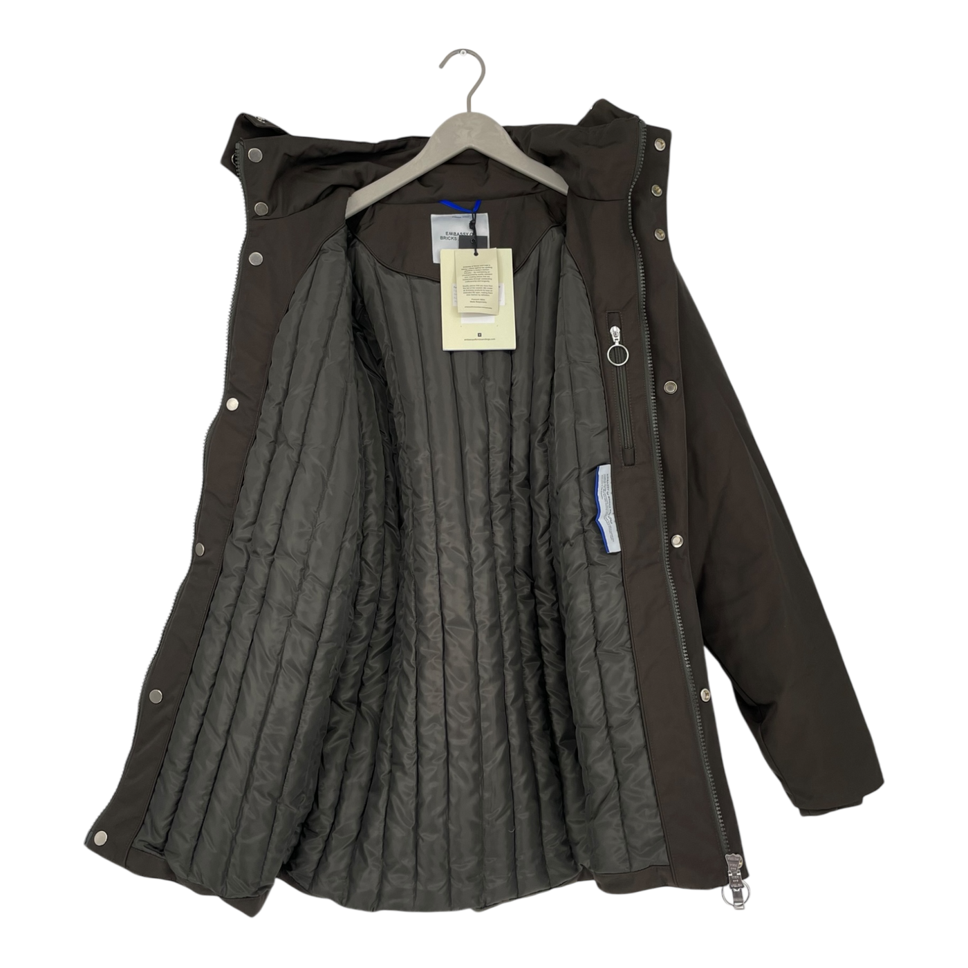 Embassy of Bricks and Logs fairview parka jacket, black olive | unisex L