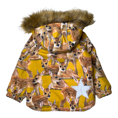 Molo hopla fur winter jacket, bambi | 104cm