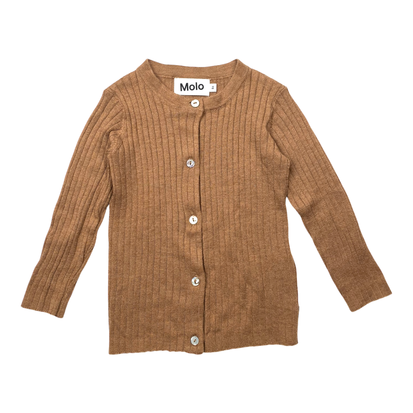 Molo georgette cardigan, brown | 86cm